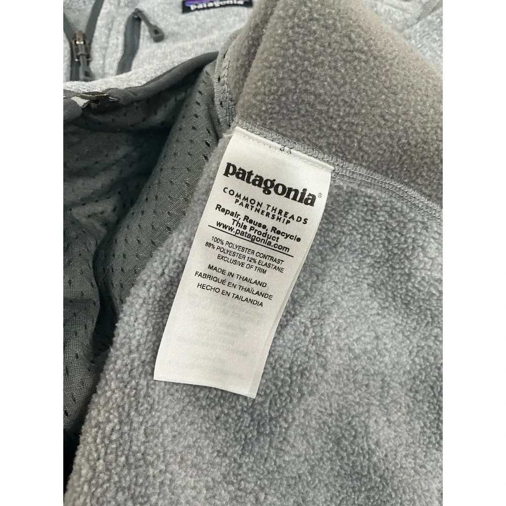 Patagonia Performance Better Sweater Hoody Size M Gray Full Zip Fleece Jacket